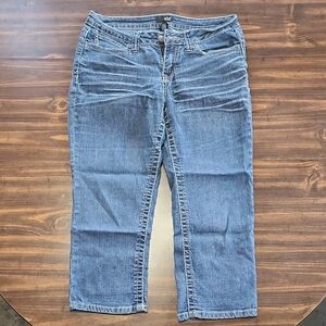 a.n.a Women's Blue Straight-Leg Jeans